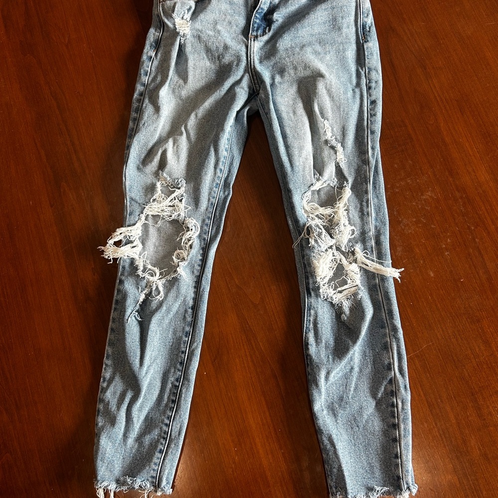 Cello Light Blue Distressed Skinny Jeans